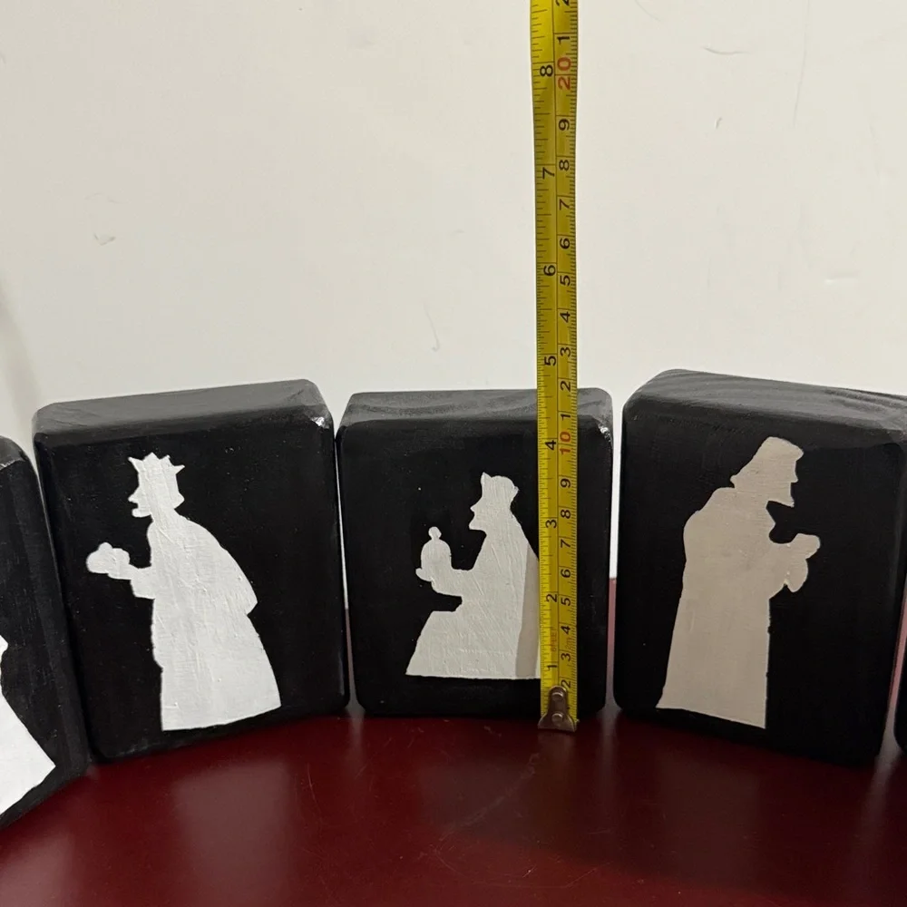 Wooden Block Silhouette Nativity Scene Decorations 13 pieces - Picture 10 of 13